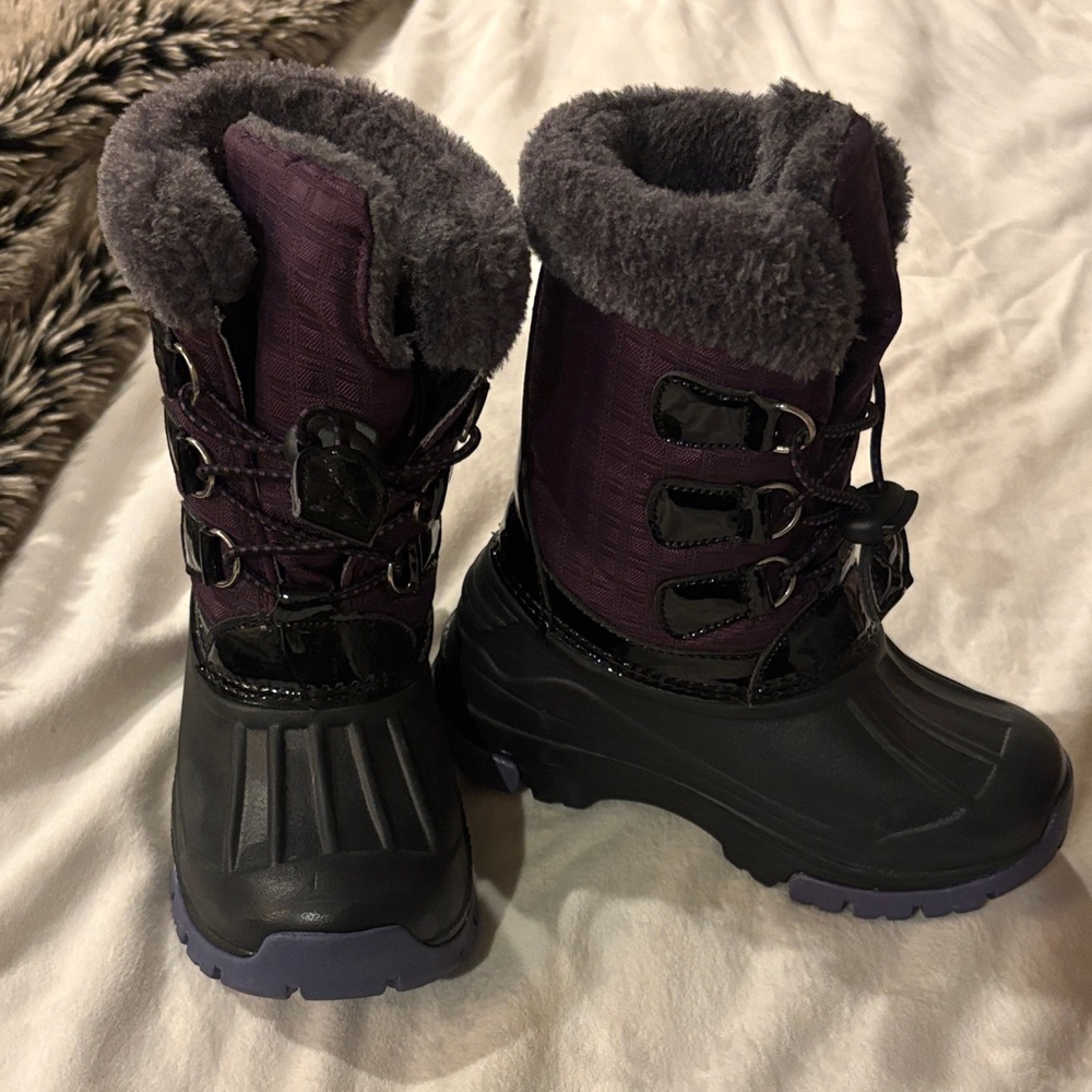 Kids Winter Boots - Purple and Black